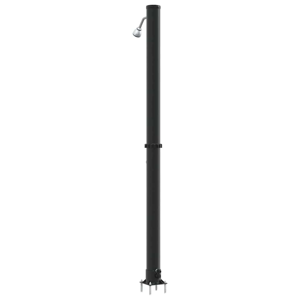 vidaXL Außen Solardusche Schwarz 217 cm PVC und Aluminium