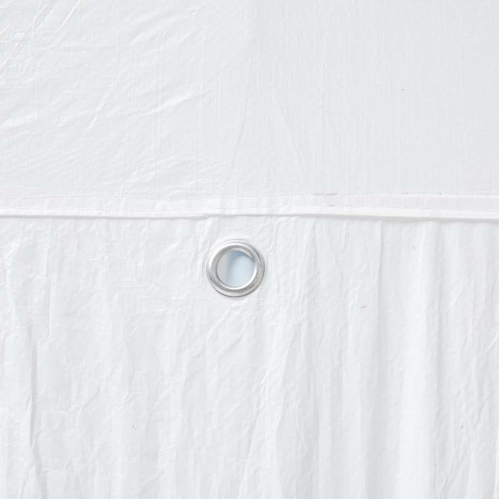 vidaXL Party-Zelt Weiß 400 x 400 x 266 cm Polyethylen und Stahl