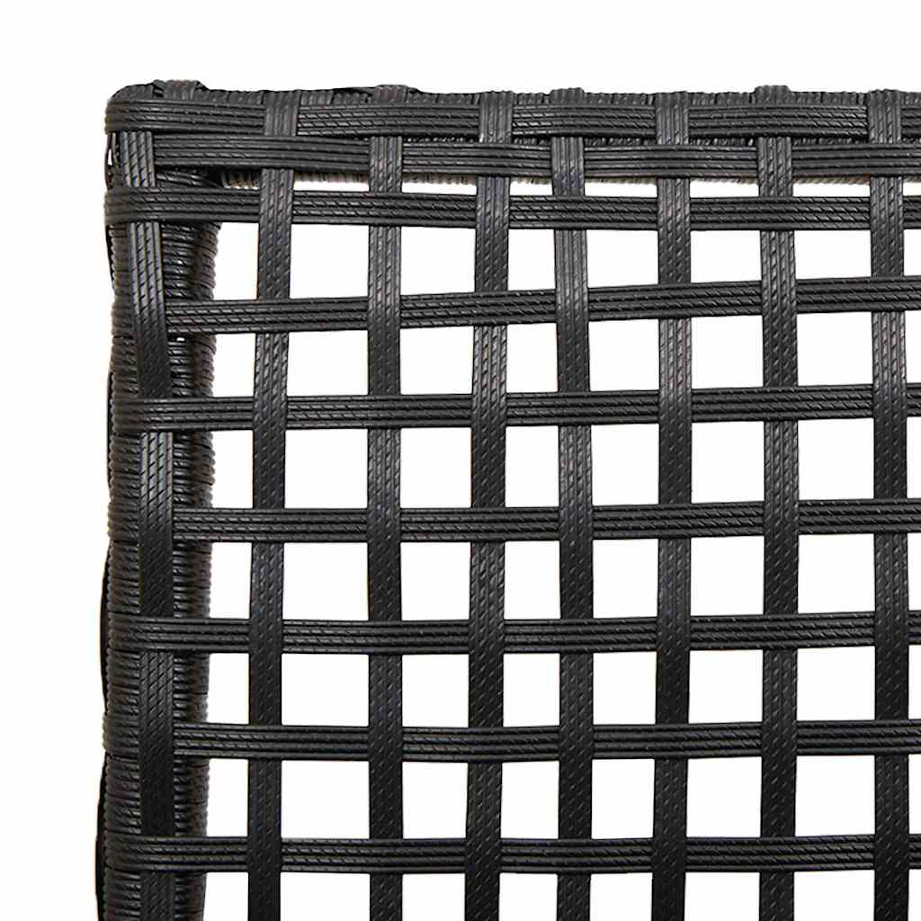vidaXL Gartenstuhl 2 pcs Schwarz 55 x 53 x 85 cm Poly-Rattan