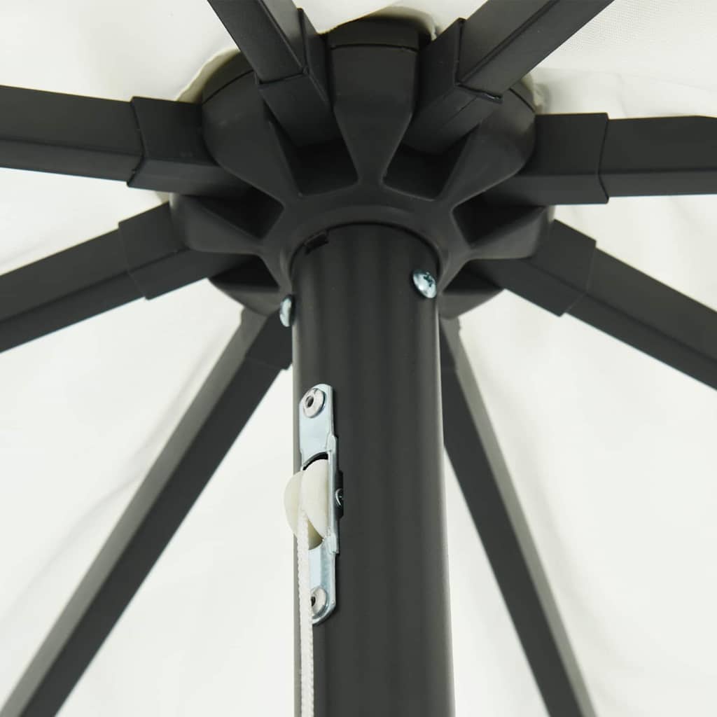 vidaXL Garten-Sonnenschirm Sand und Anthrazit 395 x 395 x 245 cm