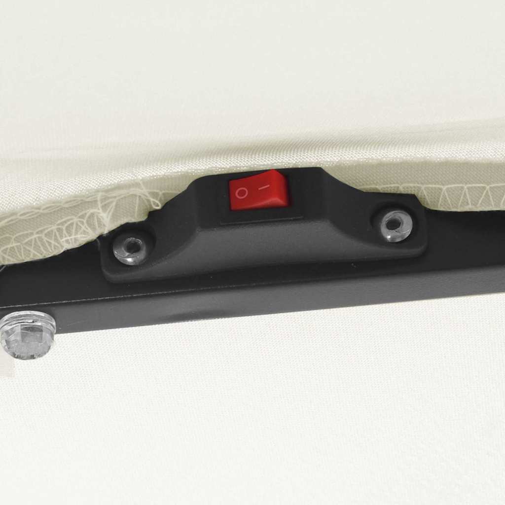 vidaXL Garten-Sonnenschirm Sand 295 x 295 x 245 cm Polyester und Stahl