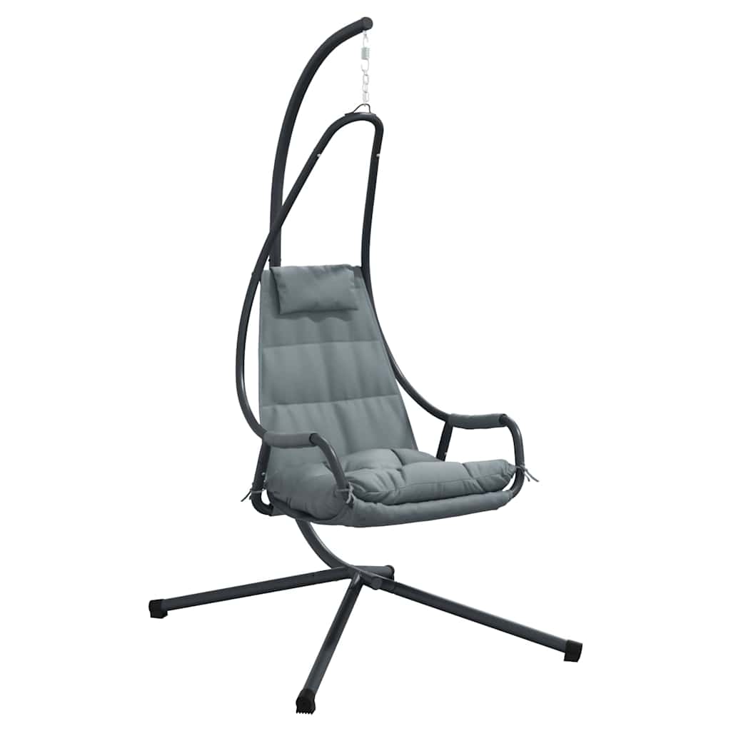 vidaXL Hängendes Ei-Stuhl Anthrazit 94 x 107 x 196,5 cm Stahl
