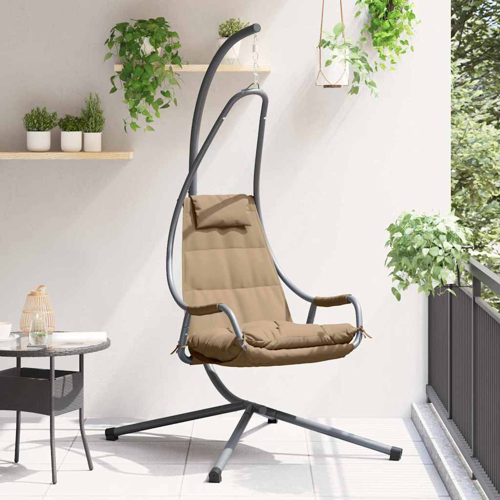 vidaXL Hängendes Ei-Stuhl Anthrazit 94 x 107 x 196,5 cm Stahl