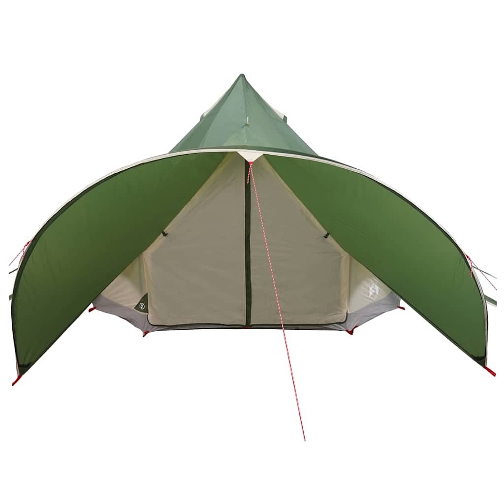Teepee Zelt mit Dach Grün und Grau 600 x 600 x 347 cm