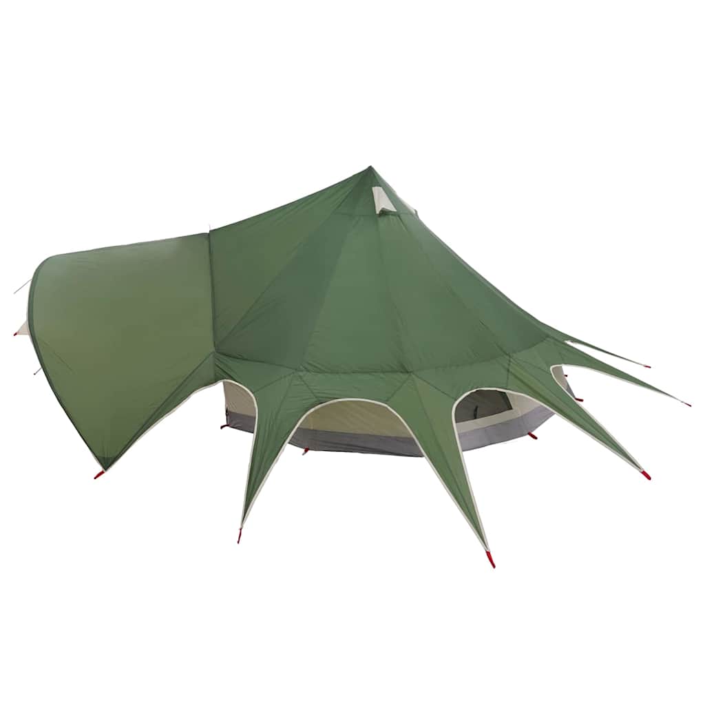 Teepee Zelt mit Dach Grün und Grau 600 x 600 x 347 cm