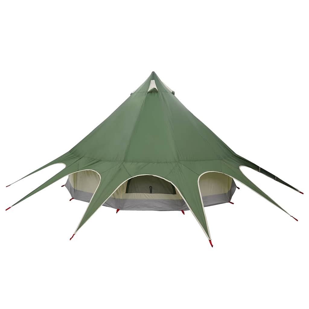 Teepee Zelt mit Dach Grün und Grau 600 x 600 x 347 cm