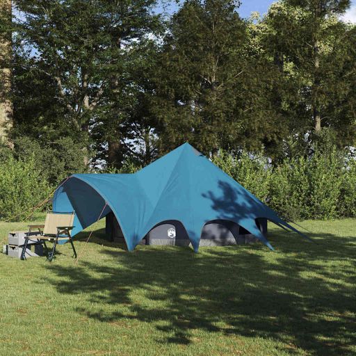 Teepee Zelt mit Dach Grün und Grau 600 x 600 x 347 cm