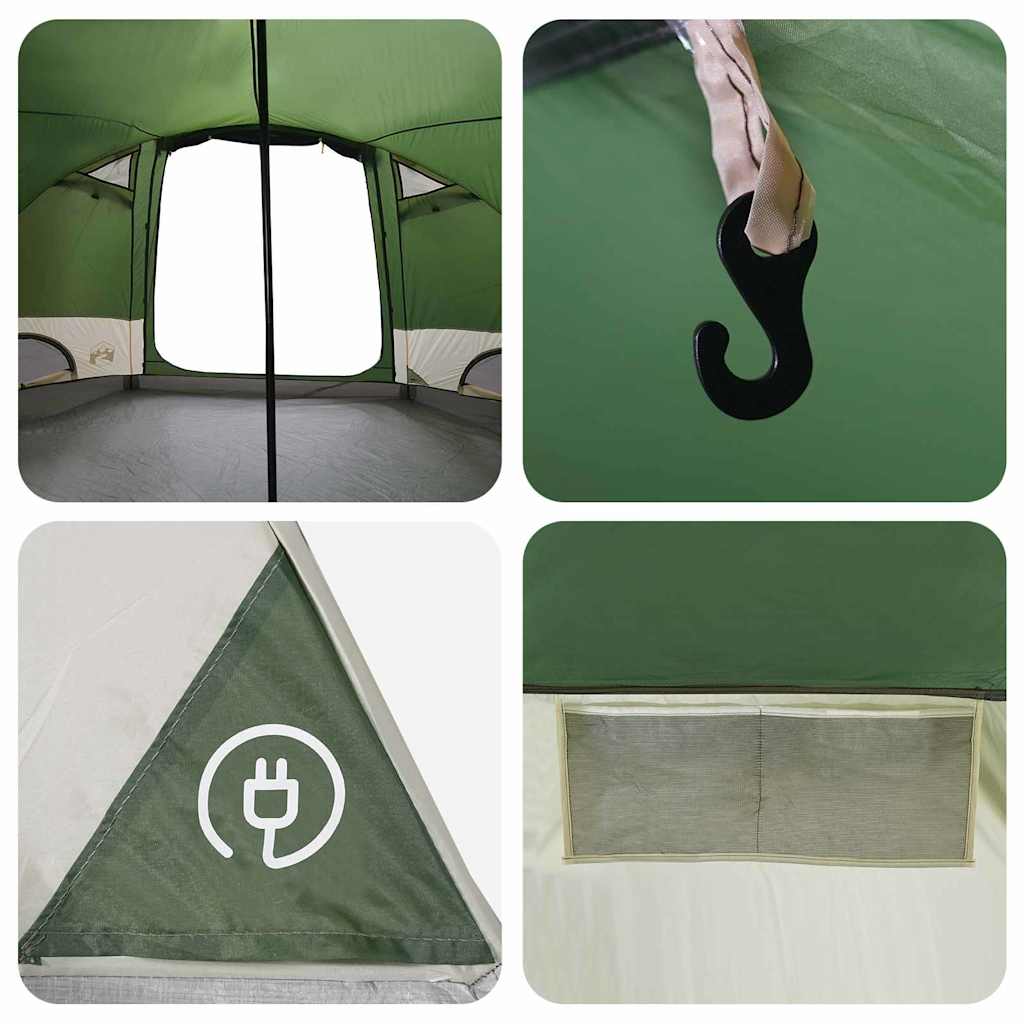 Kuppelzelt mit Dach mit Speicher Grün 505 x 450 x 248 cm