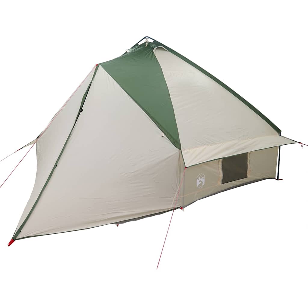 Teepee Zelt mit Dach Grün und Weiß 490 x 410 x 210 cm