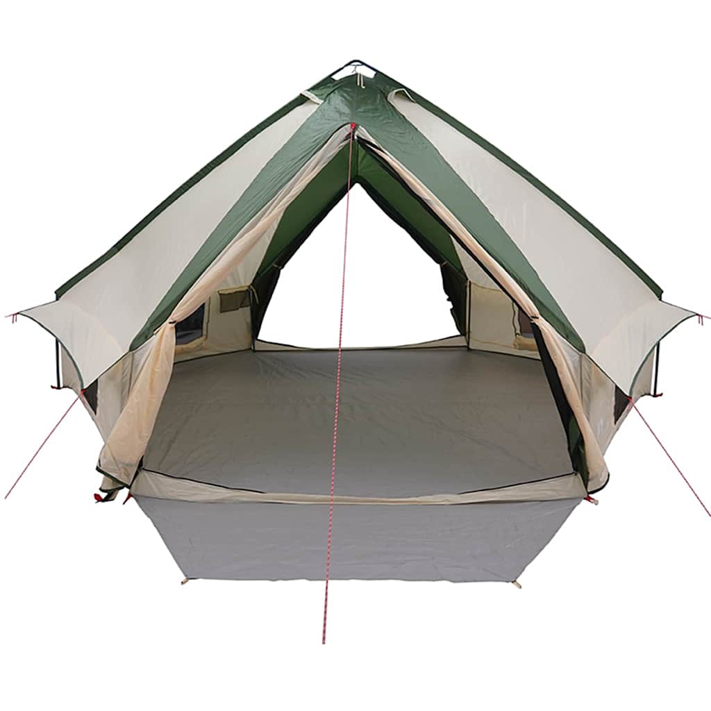 Teepee Zelt mit Dach Grün und Weiß 490 x 410 x 210 cm