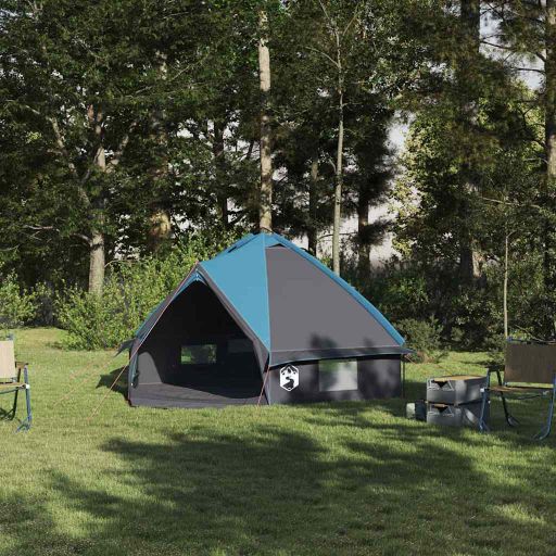Teepee Zelt mit Dach Grün und Weiß 490 x 410 x 210 cm