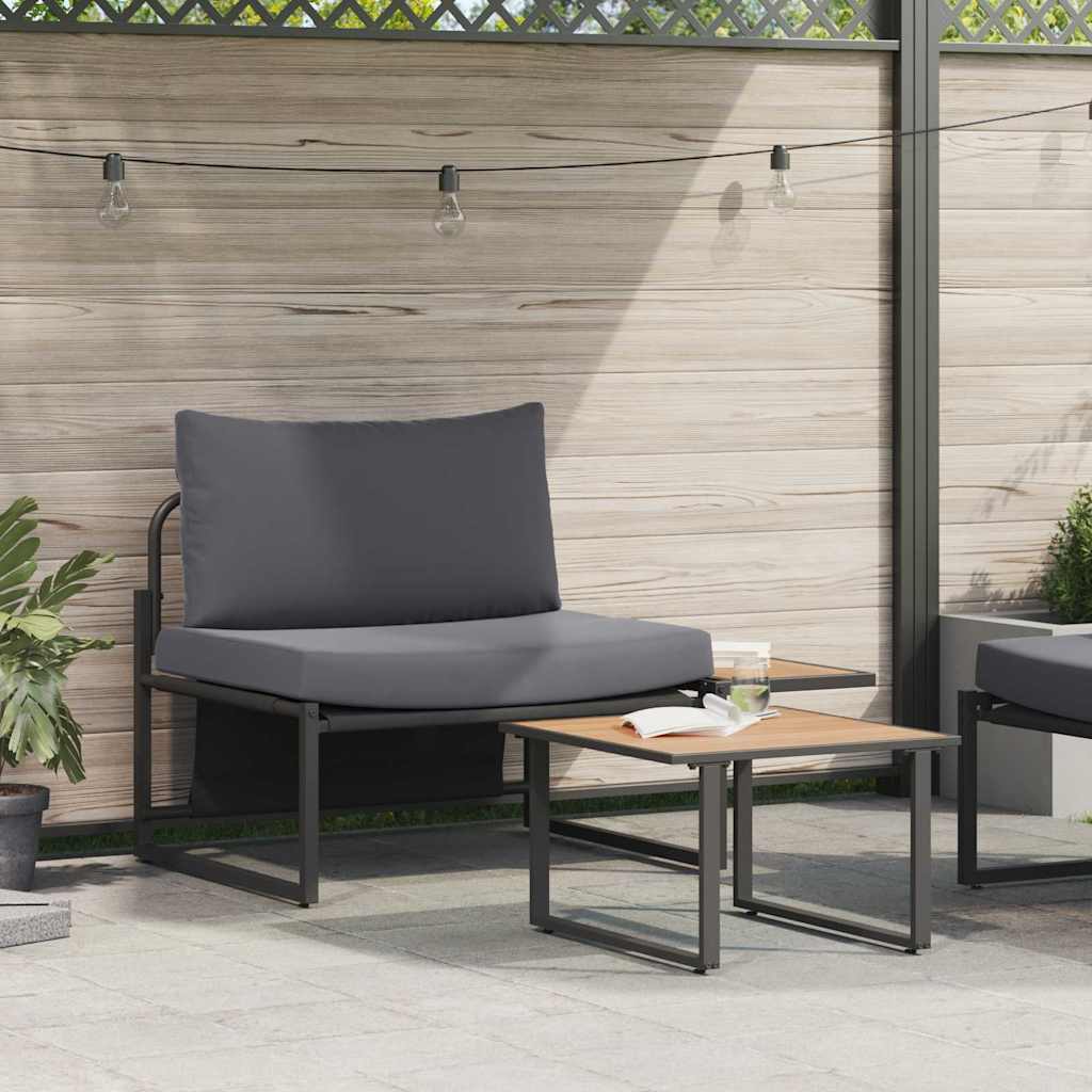 vidaXL Gartensofa-set 2 pcs Anthrazit Stahl