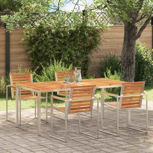 vidaXL Esstisch Braun 90 x 90 x 75 cm Massivholz Akazie