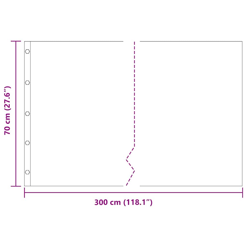 vidaXL Wurzelsperre Schwarz 0,7 x 3 m Polyethylen