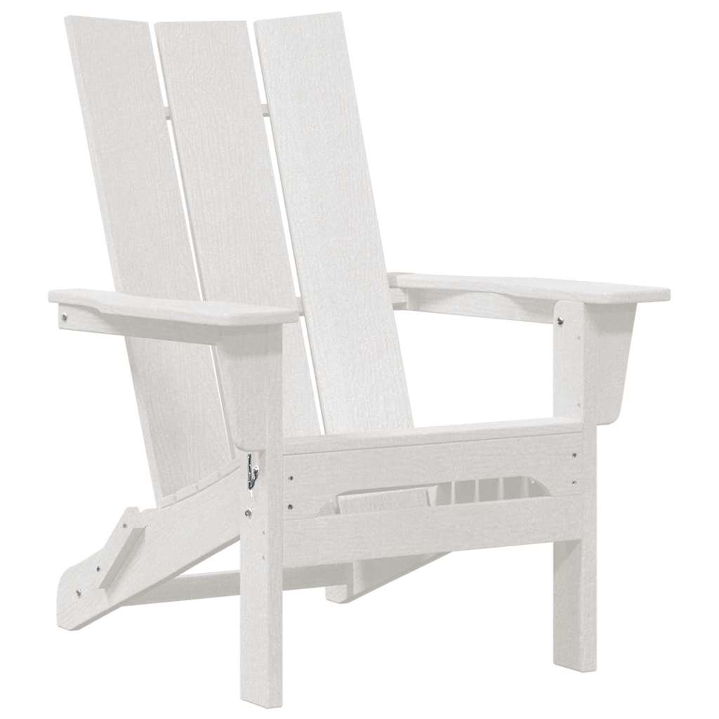 vidaXL Klappbarer Adirondack-Stuhl Weiß 80,5 x 74,5 x 92 cm HDPE