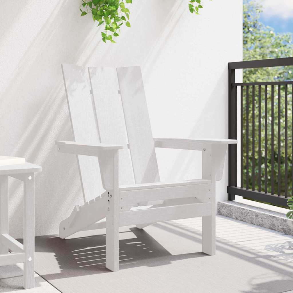 vidaXL Klappbarer Adirondack-Stuhl Weiß 80,5 x 74,5 x 92 cm HDPE