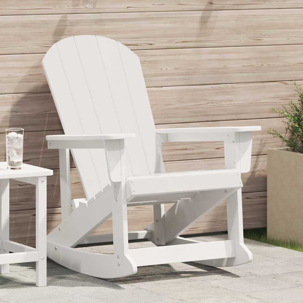 vidaXL Adirondack-Schaukelstuhl Weiß 92 x 73,5 x 92 cm HDPE