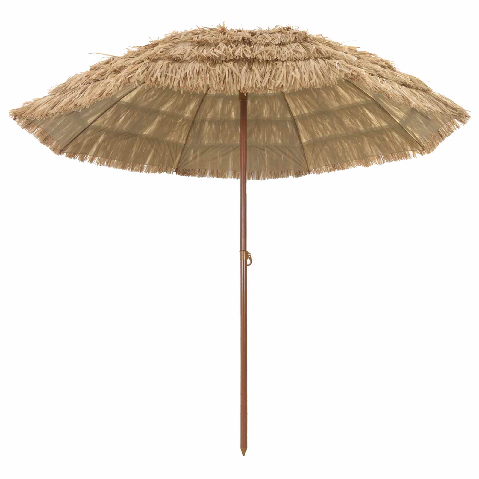 vidaXL Strandparasol Natur 255 x 255 x 255 cm Polyester und Stahl