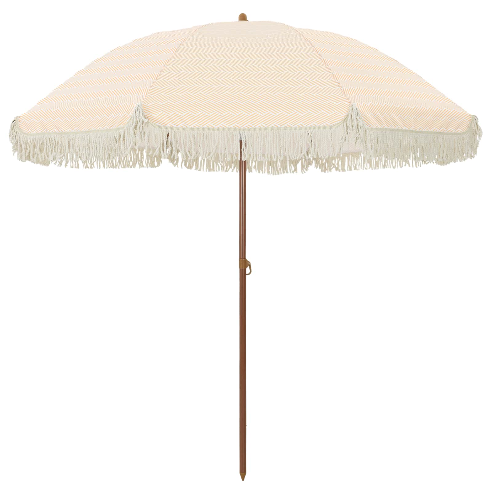 vidaXL Strandparasol Gelb und Weiß 205 x 205 x 210 cm