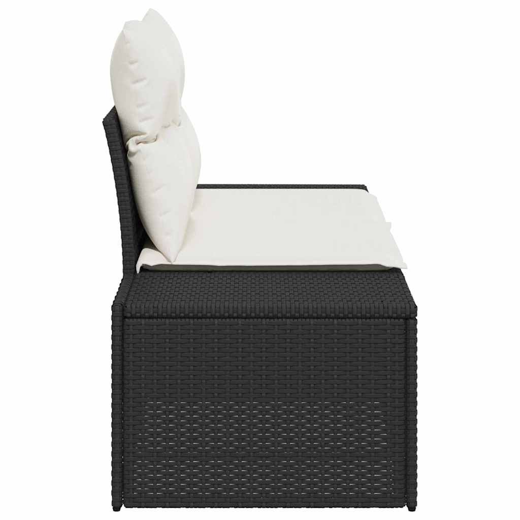 vidaXL Gartensofa Schwarz 123 x 62 x 69cm Poly-Rattan