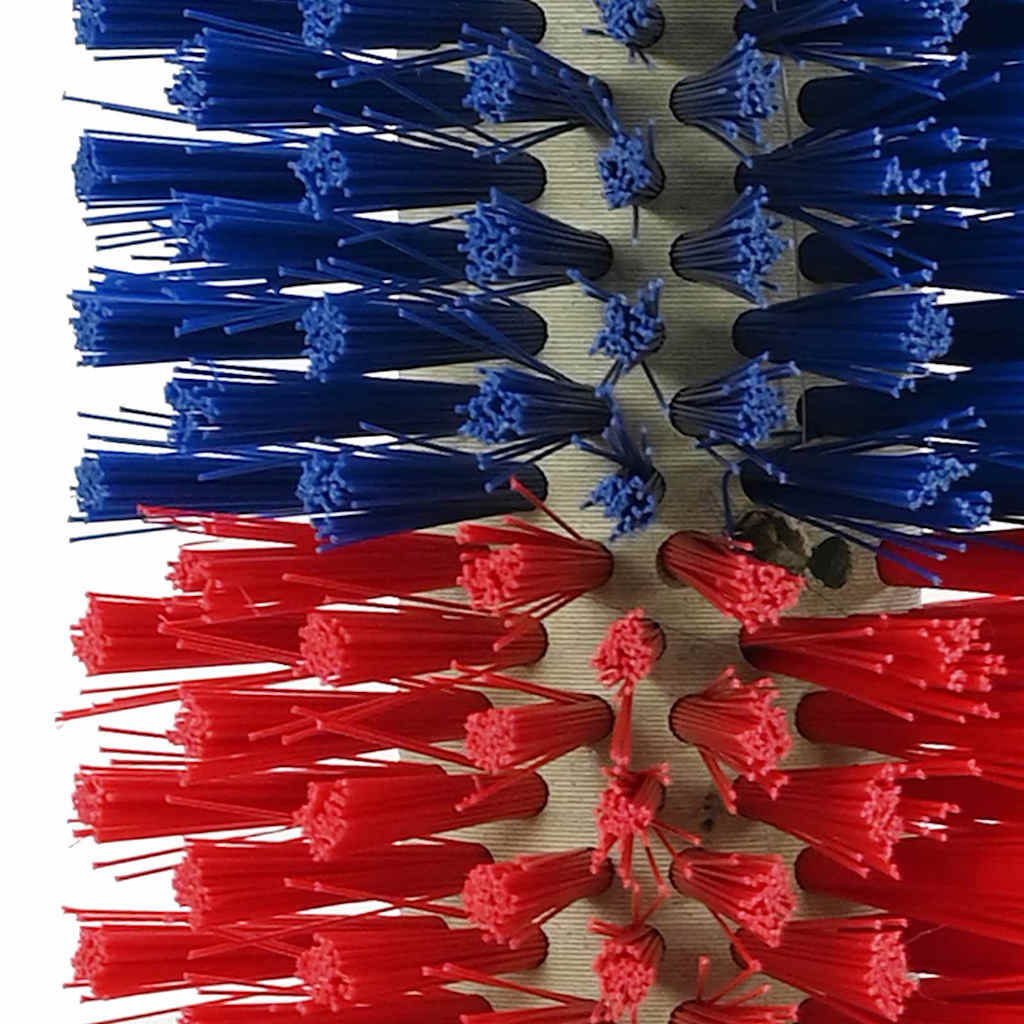 vidaXL Kühbürste Rot und Blau 20 x 9 x 50 cm Kunststoff und Stahl