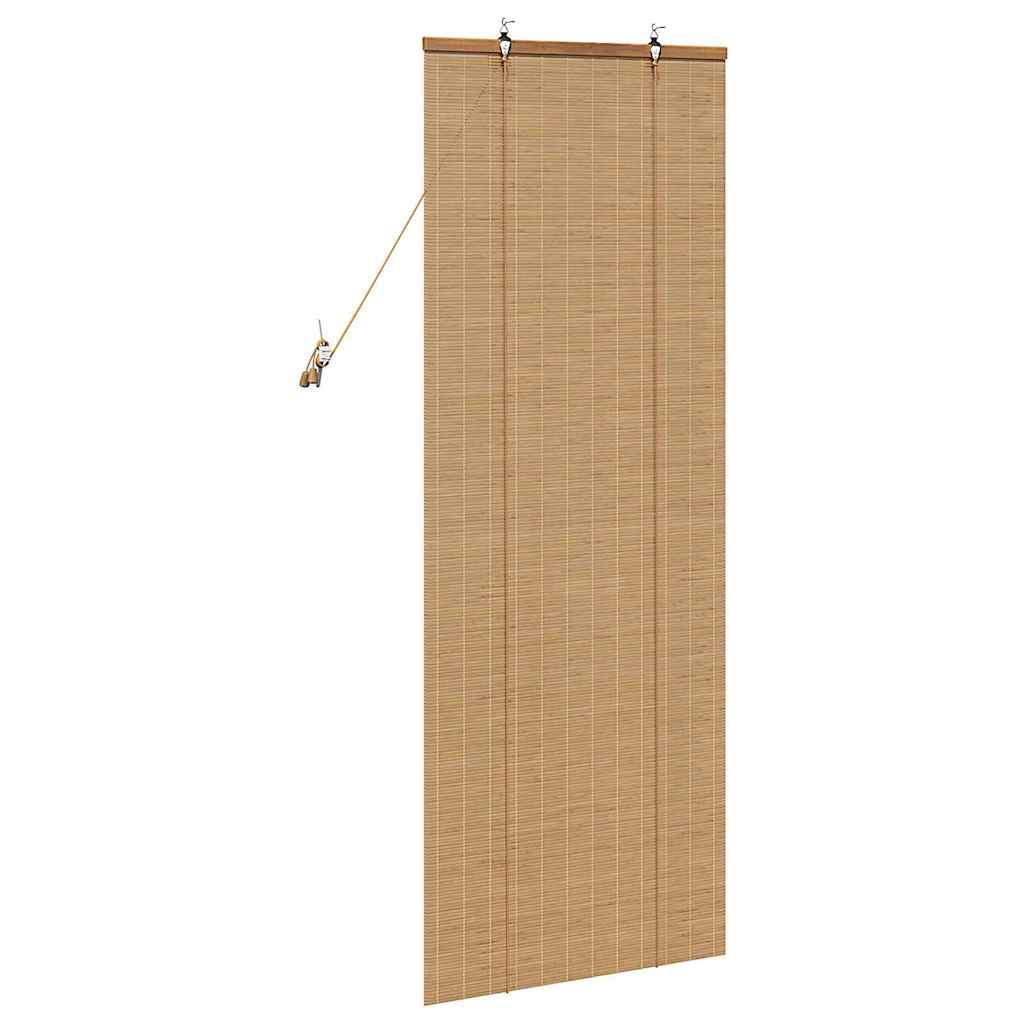 vidaXL Rollo mit Vorhängen Braun 60 x 160 cm Bambus