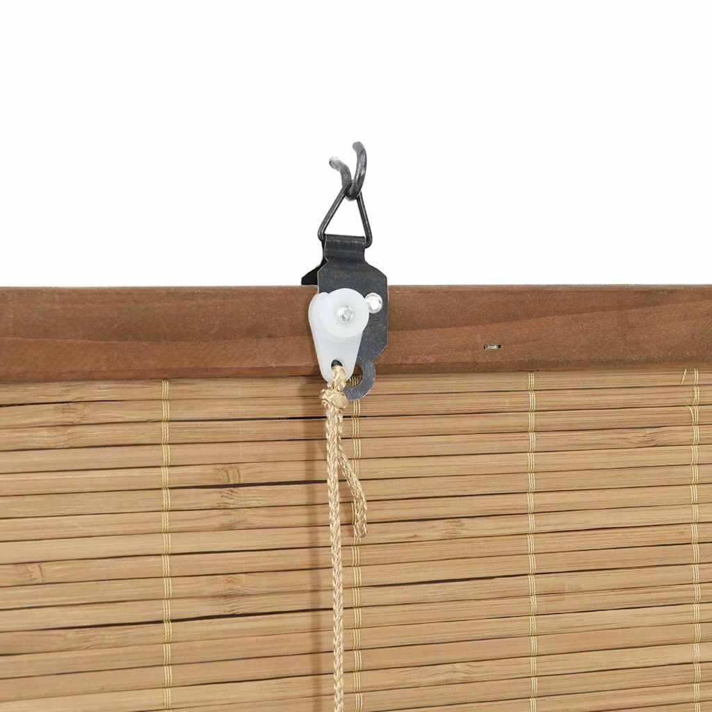 vidaXL Rollo mit Vorhängen Braun 60 x 160 cm Bambus