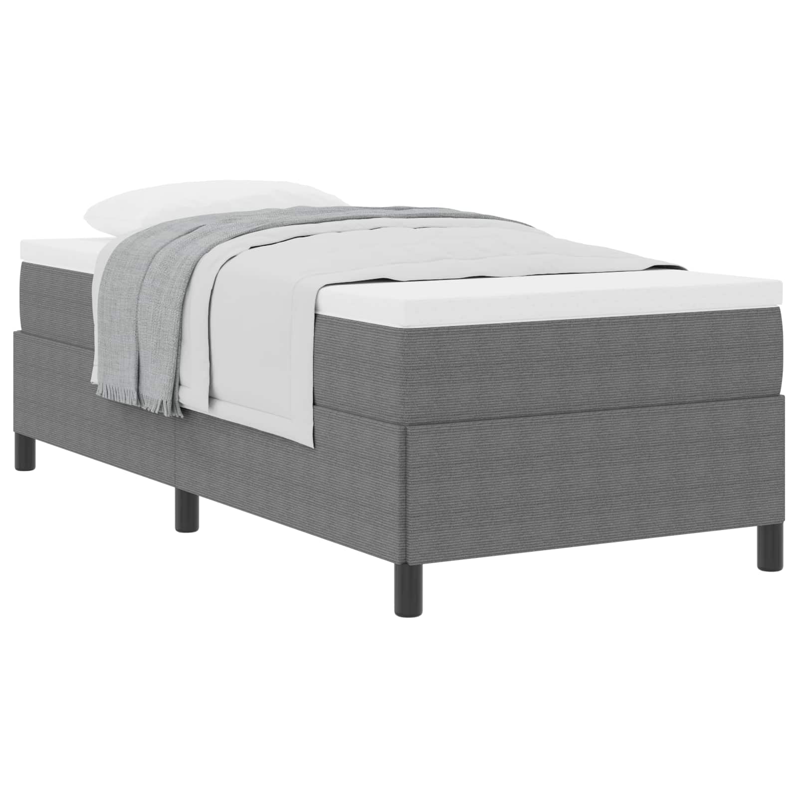 vidaXL Boxspringbett Hellgrau 80 x 200 cm Samt