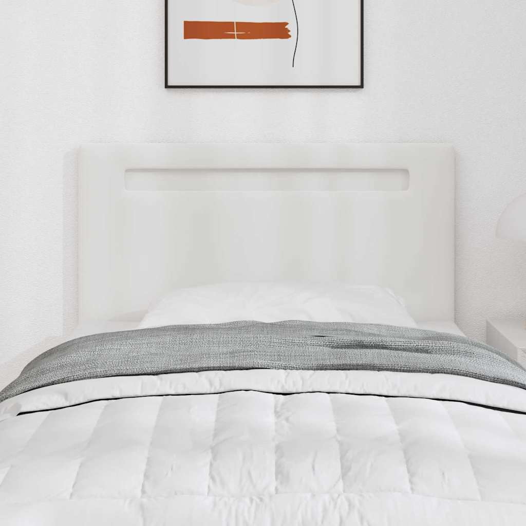 vidaXL LED Kopfteil Schwarz 90 cm Kunstleder