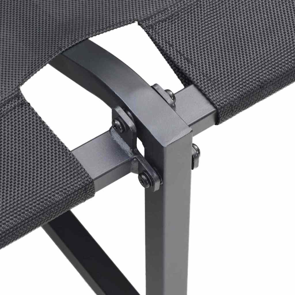 vidaXL Garten-Sofa mit Kissen Anthrazit 200,5 x 70 x 85,5 cm Stahl