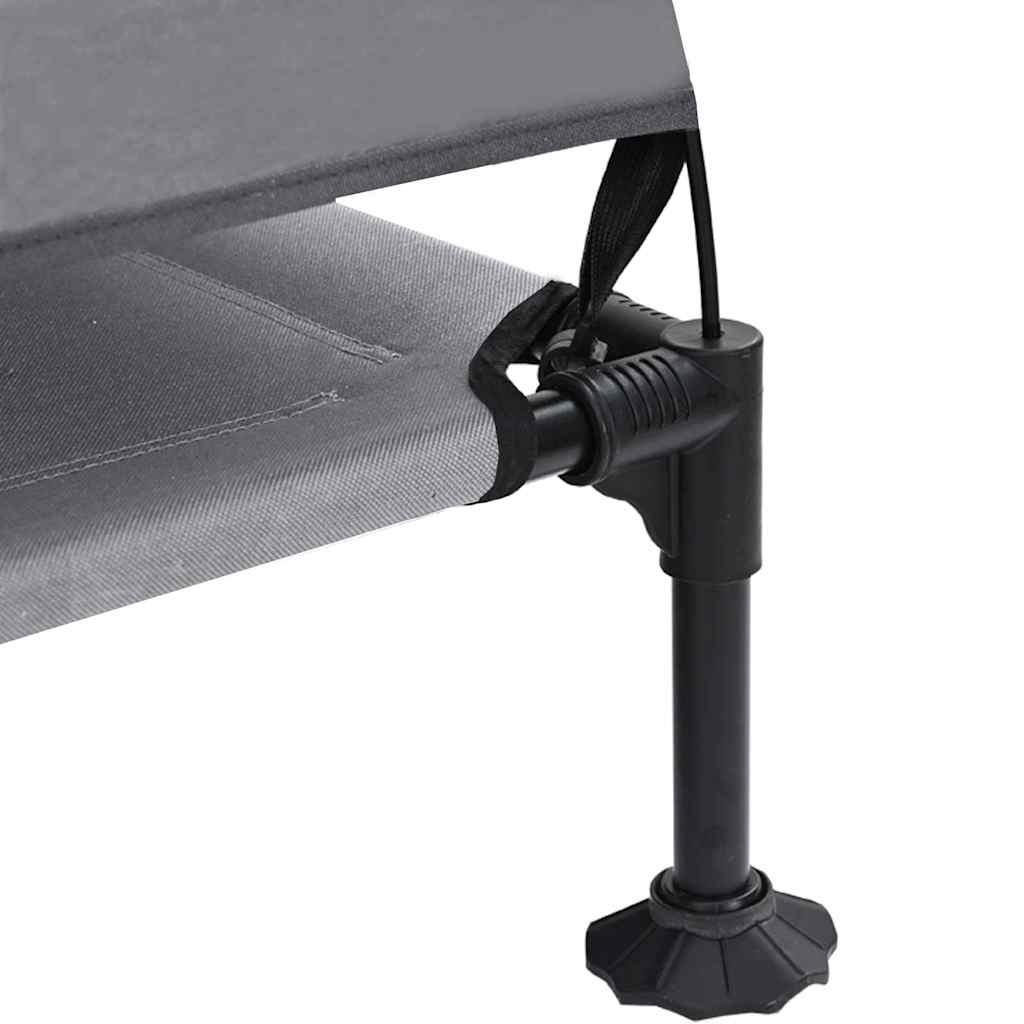 vidaXL Hochgelegtes Hundebett Hellgrau 127 x 81 x 108 cm