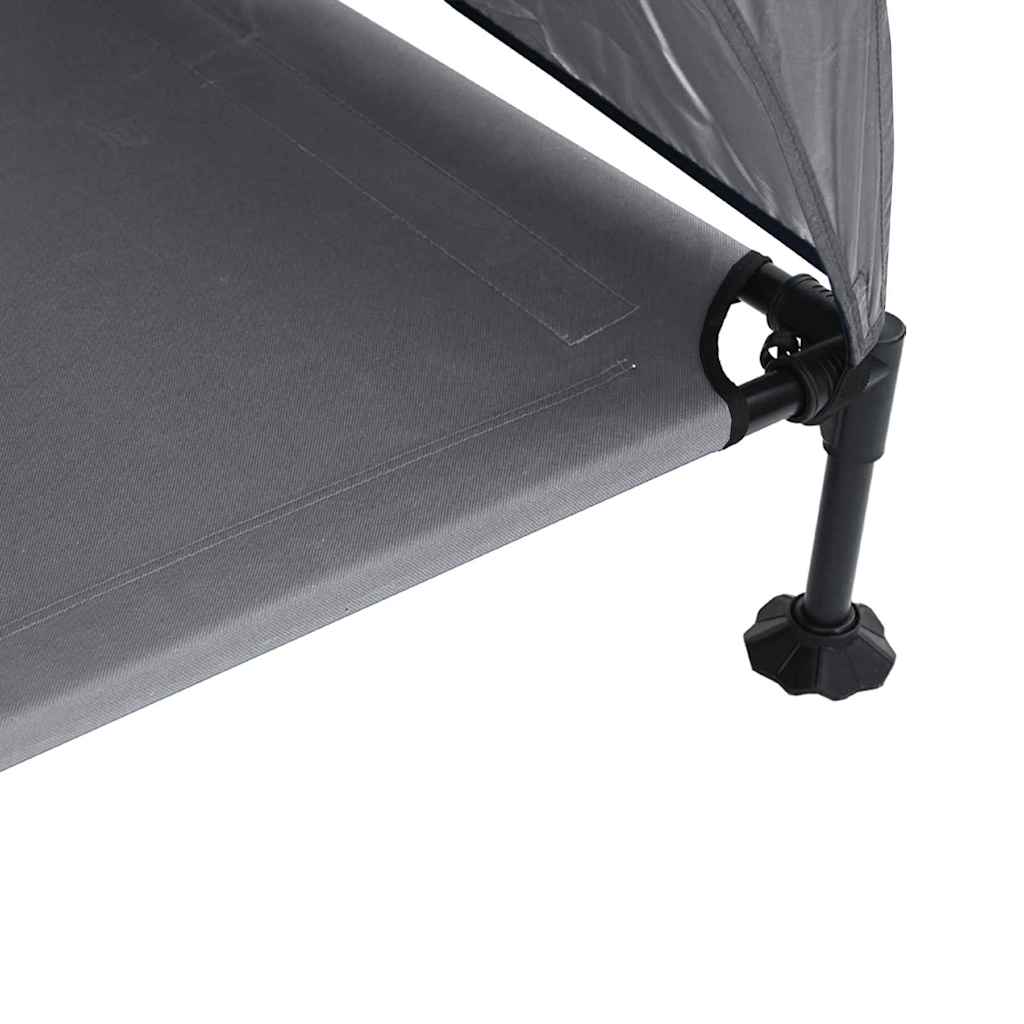 vidaXL Hochgelegtes Hundebett Hellgrau 127 x 81 x 108 cm