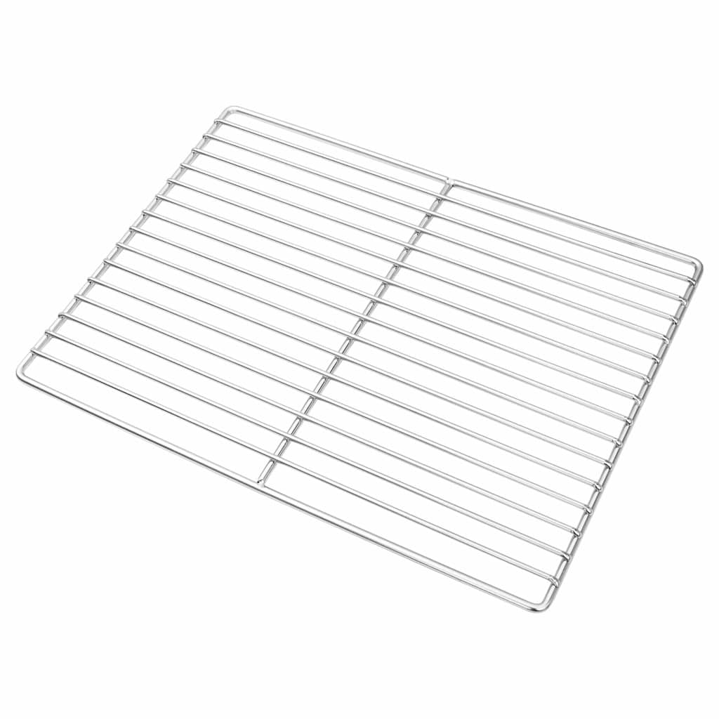 vidaXL Grillrost Silber 40 x 30 cm Edelstahl