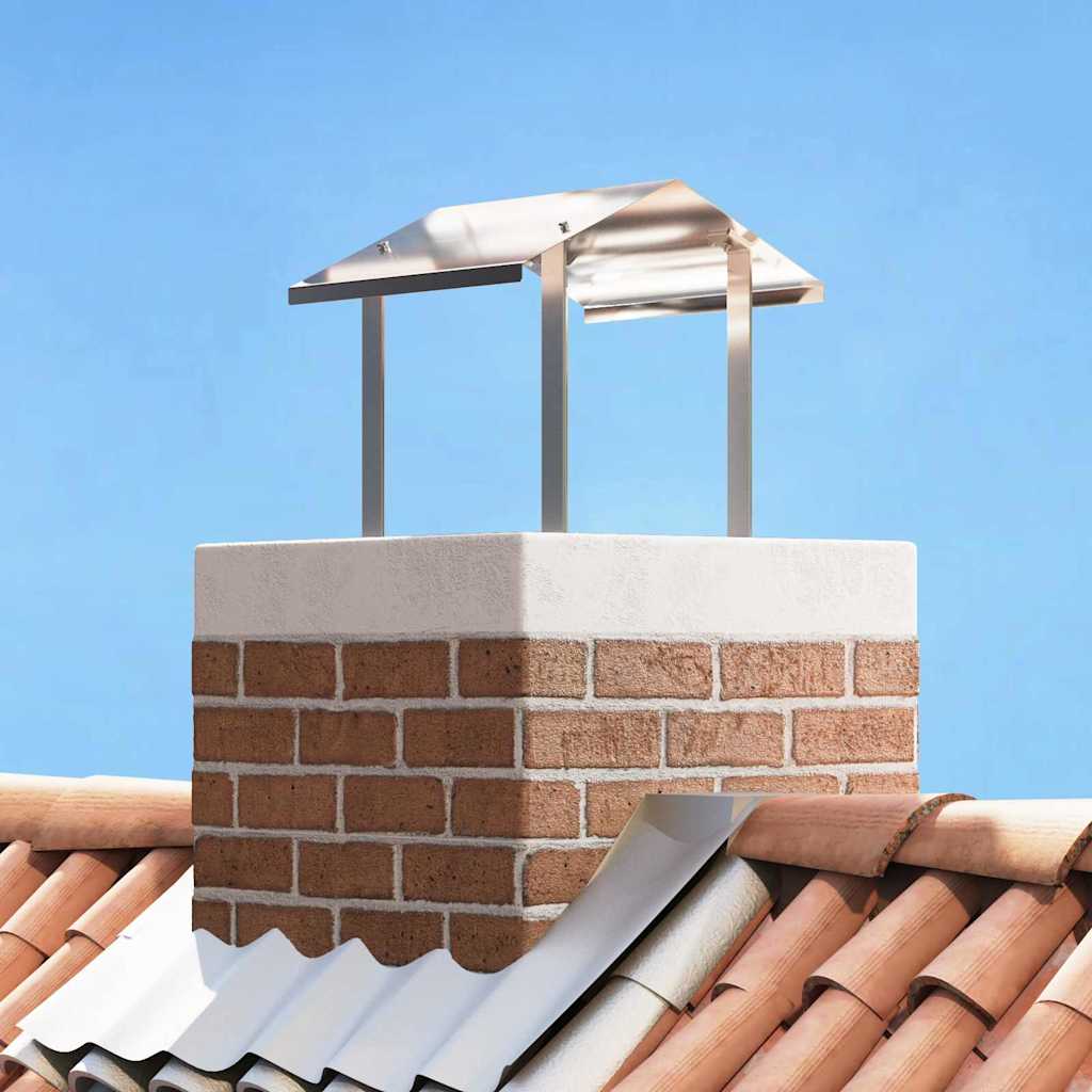 vidaXL Kaminhaube Silber 40 x 40 x 37,5 cm Edelstahl