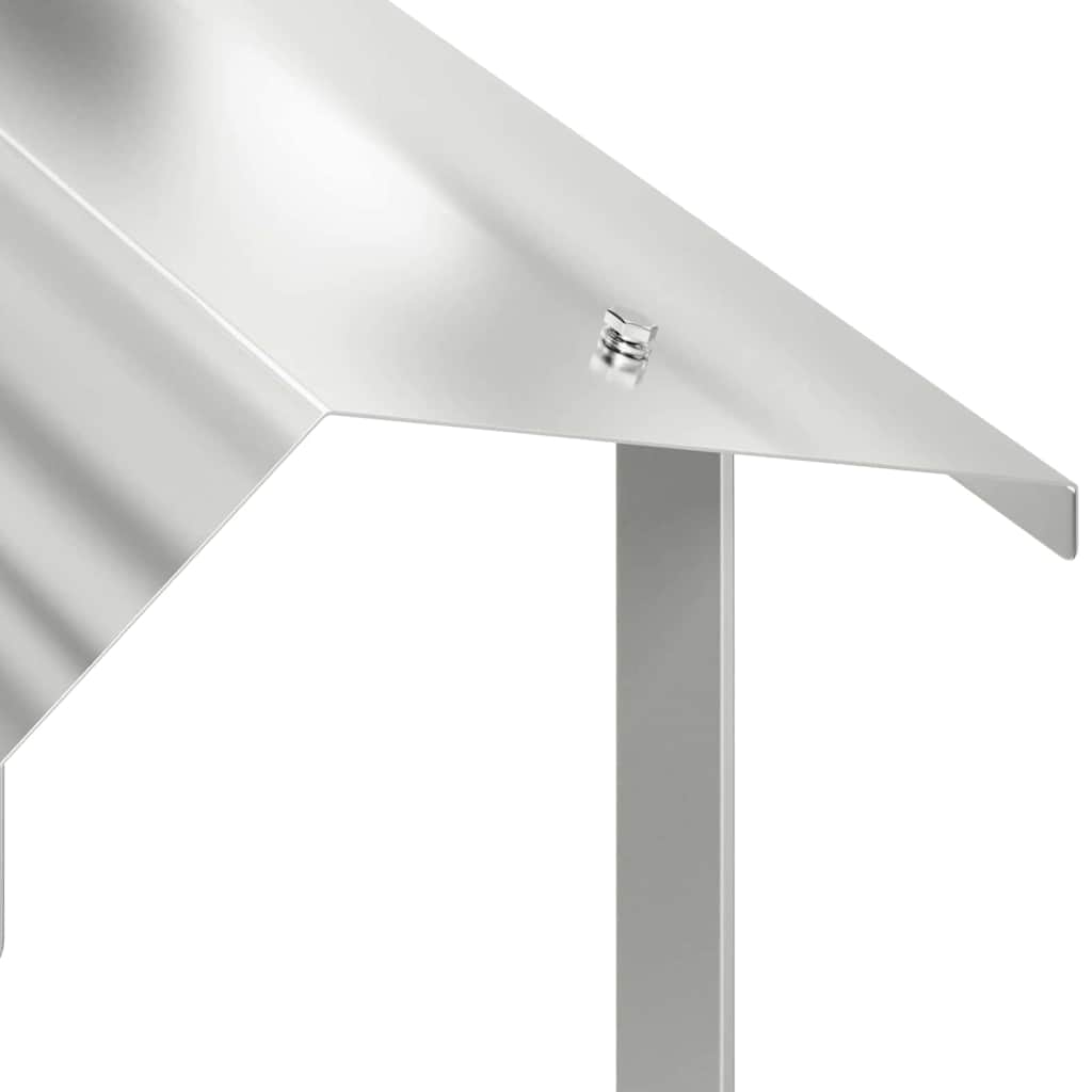 vidaXL Kaminhaube Silber 40 x 40 x 37,5 cm Edelstahl