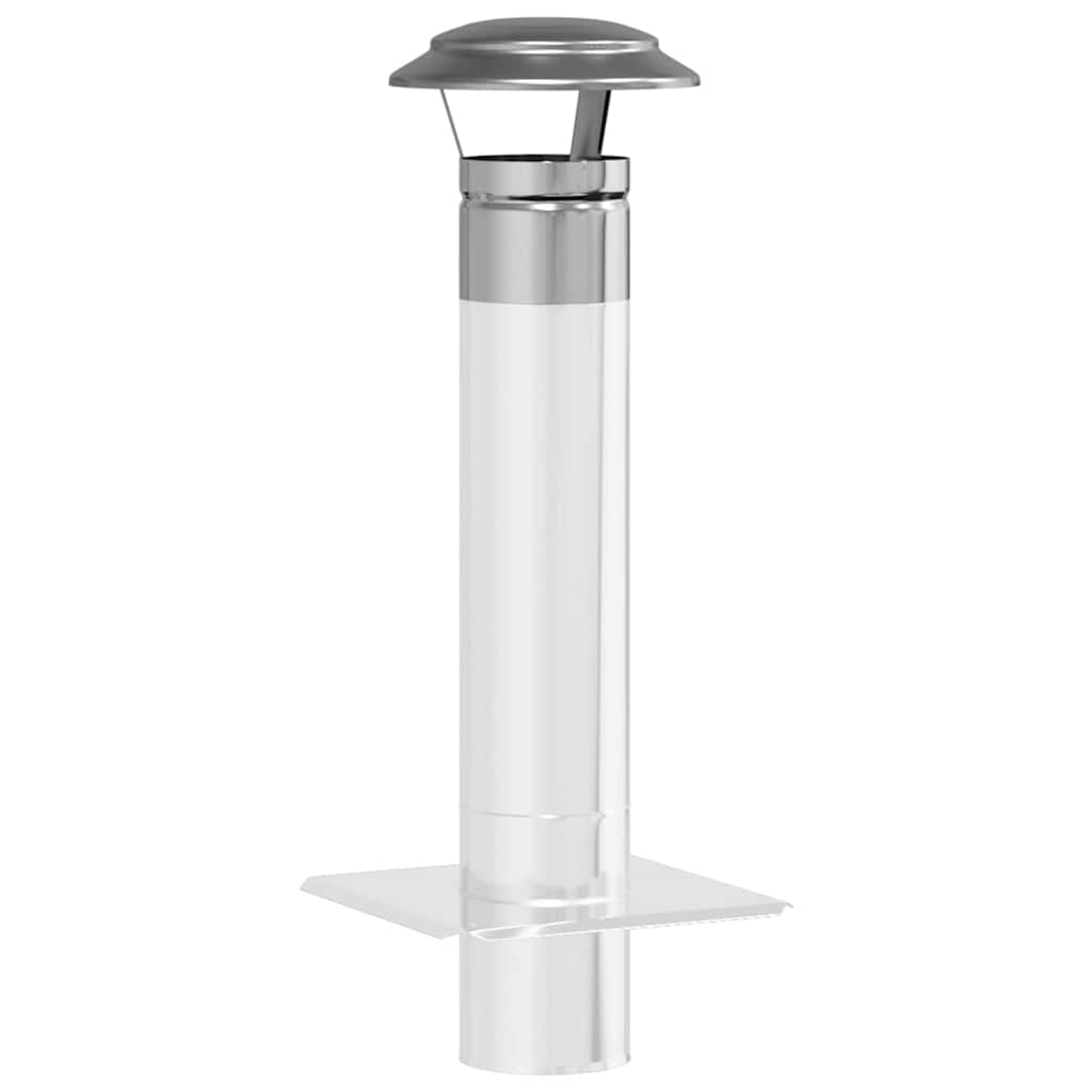 vidaXL Regenabdeckung Schornstein Silber 20 x 20 x 18 cm Edelstahl