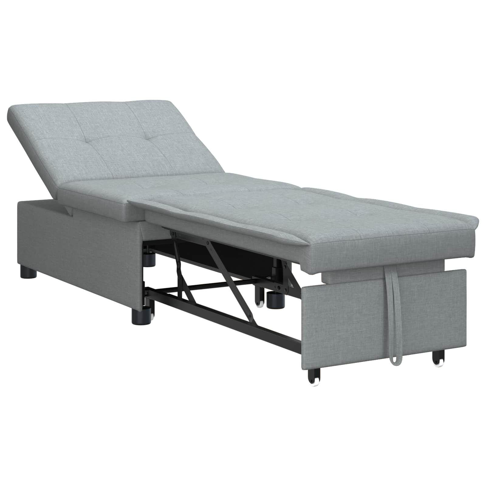 vidaXL Schlafsofa Hellgrau 194 x 50 x 82 cm Sperrholz