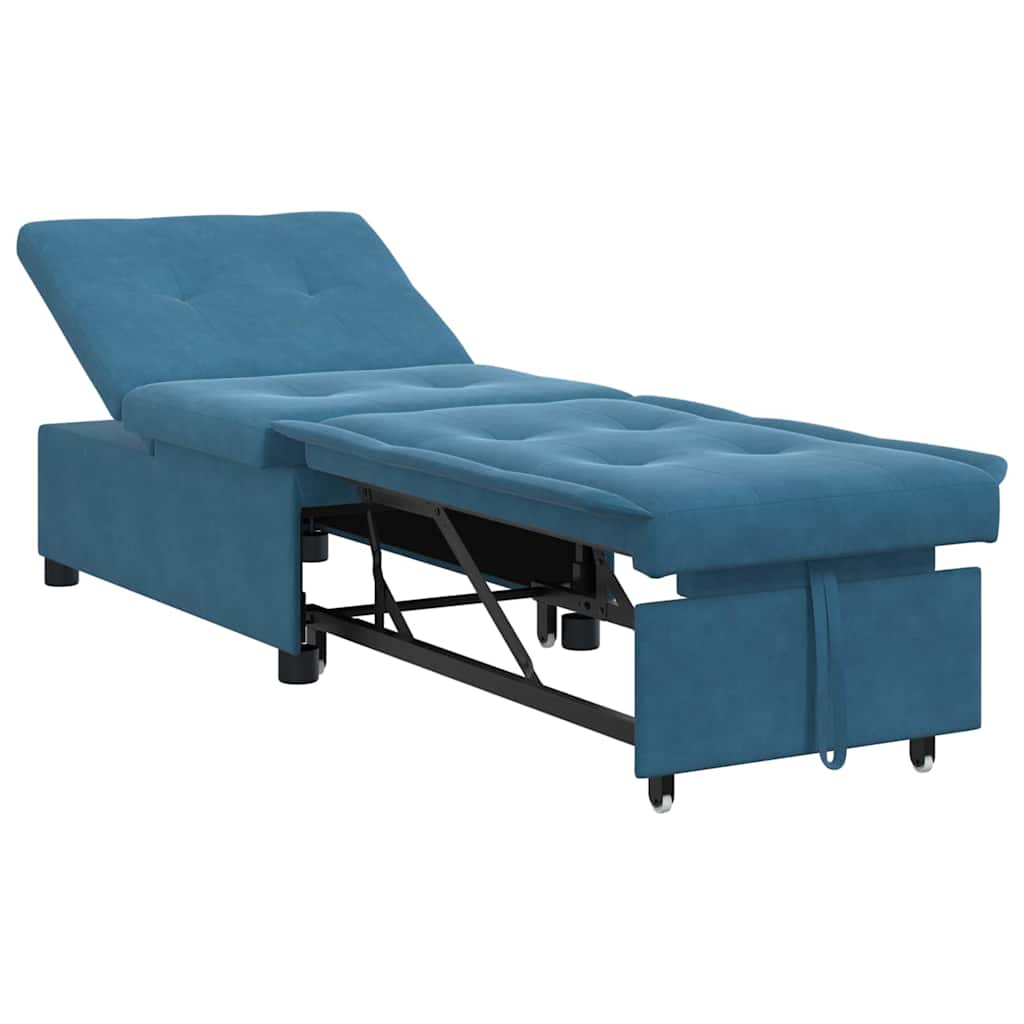 vidaXL Schlafsofa Blau 194 x 67 x 82 cm Samt