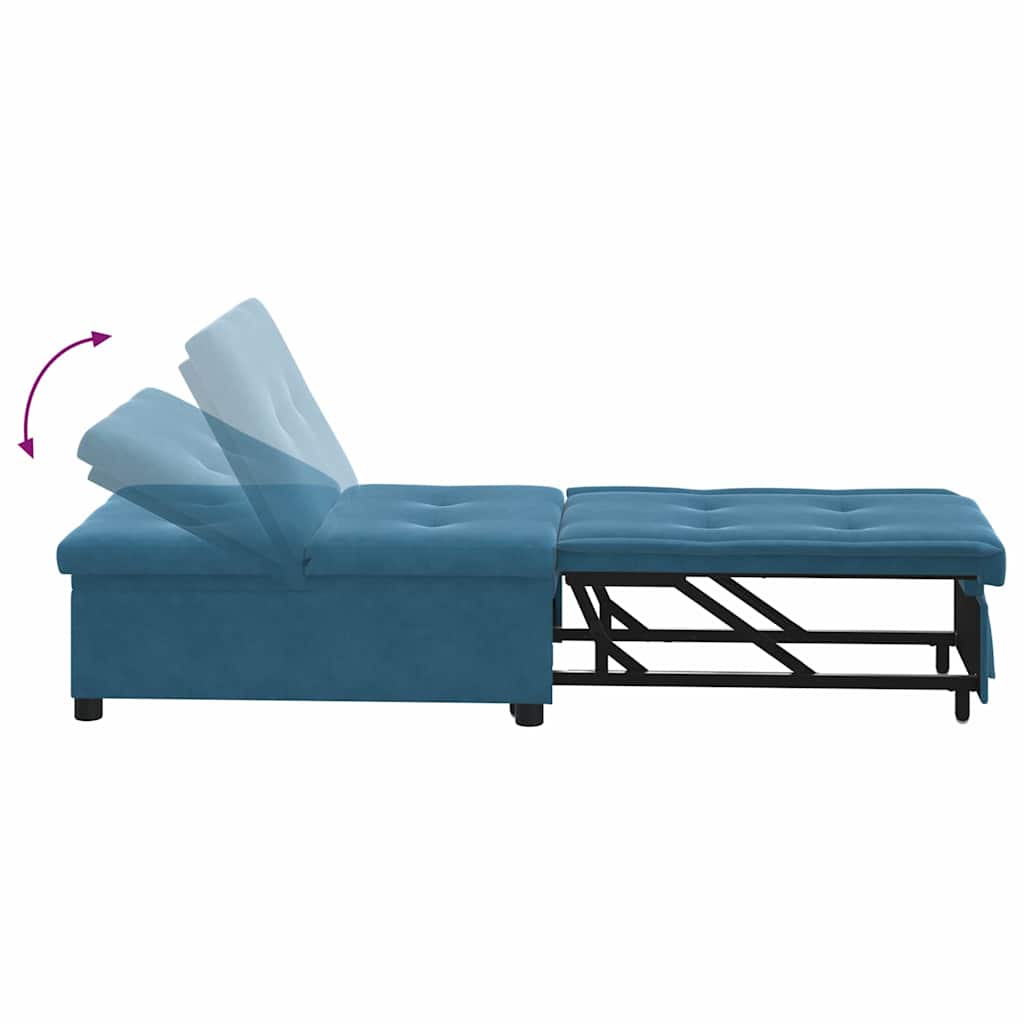 vidaXL Schlafsofa Blau 194 x 67 x 82 cm Samt