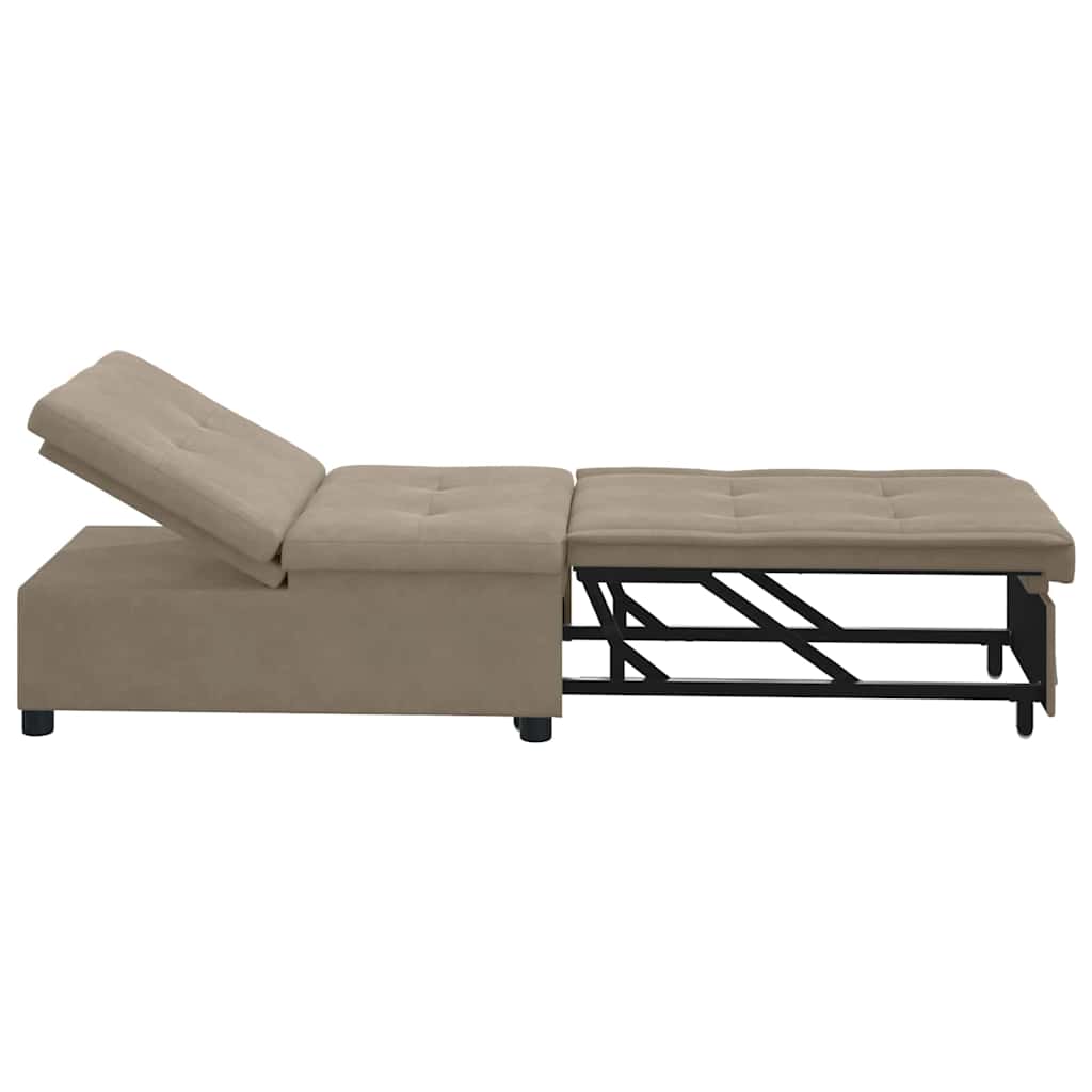 vidaXL Schlafsofa Taupe 194 x 67 x 82 cm Mikrofaser