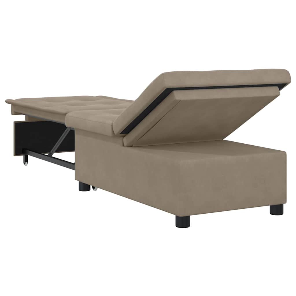 vidaXL Schlafsofa Taupe 194 x 67 x 82 cm Mikrofaser