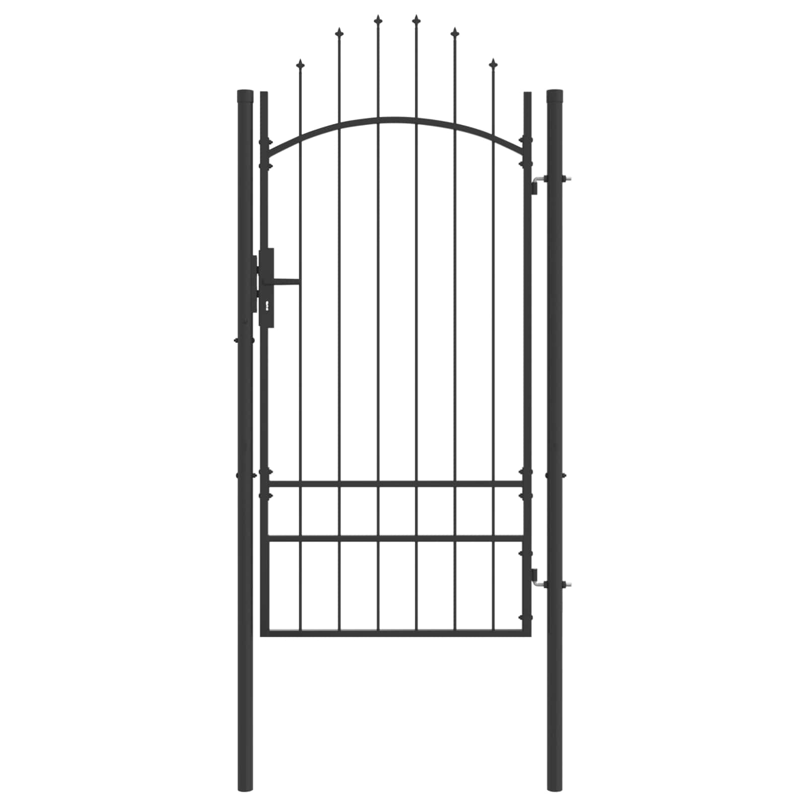 vidaXL Gartentor Stahl 1x1,5 m Schwarz