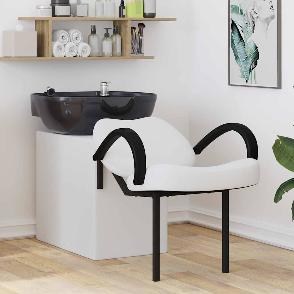 vidaXL Shampoo Stuhl Schwarz 63 x 141 x 92 cm PVC