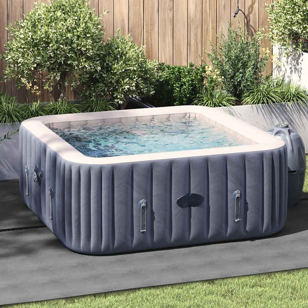 vidaXL Bodenfolie für Pools Hellgrau 274 x 274 cm Vliesstoff