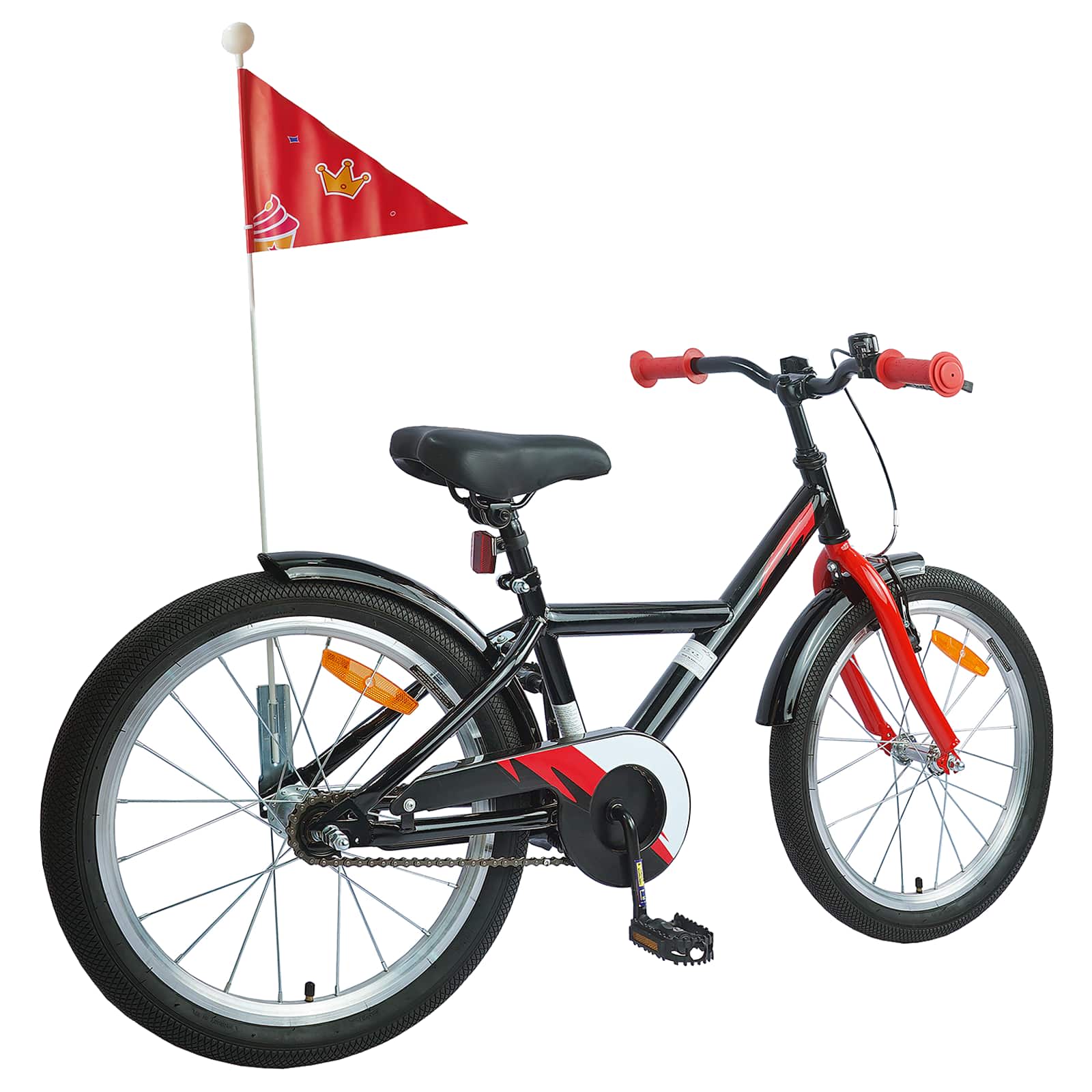 vidaXL Kinderfahrrad 20 Zoll für 6-11 Jahre alt Schwarz