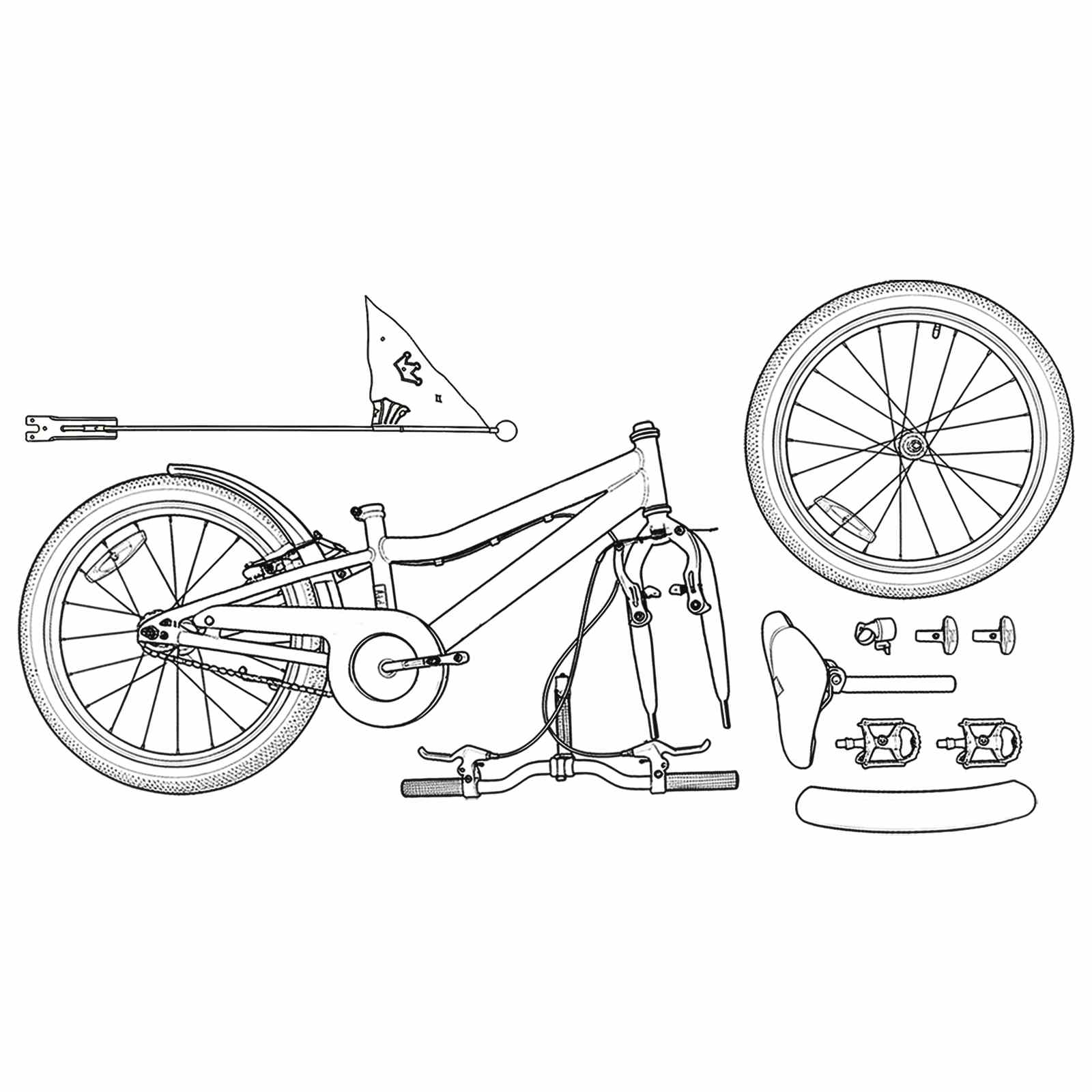 vidaXL Kinderfahrrad 20 Zoll für 6-11 Jahre alt Schwarz
