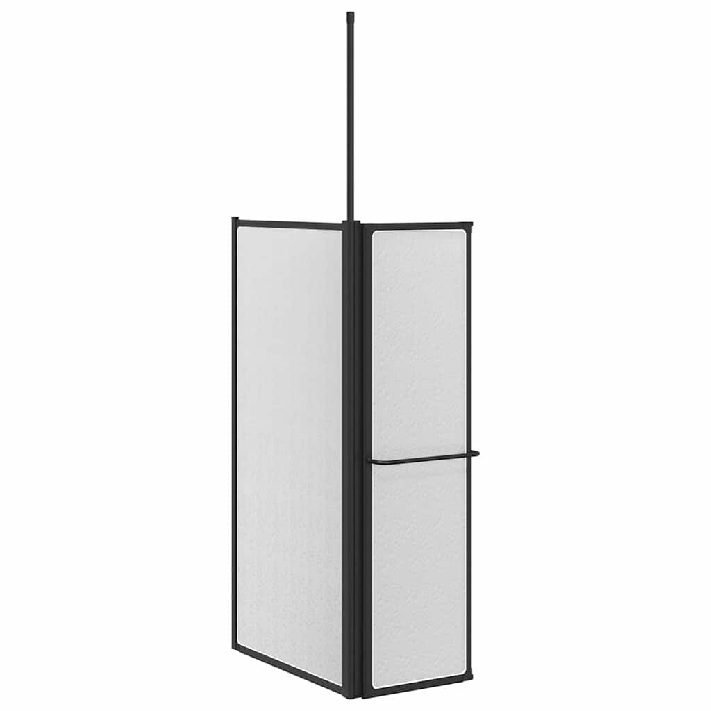 vidaXL Duschwand Weiß Aluminium