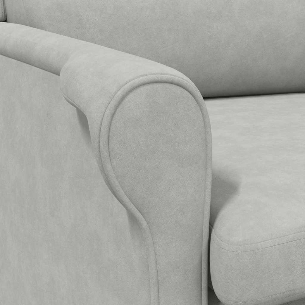 vidaXL Sessel Hellgrau 76 x 94 x 102 cm Mikrofaser