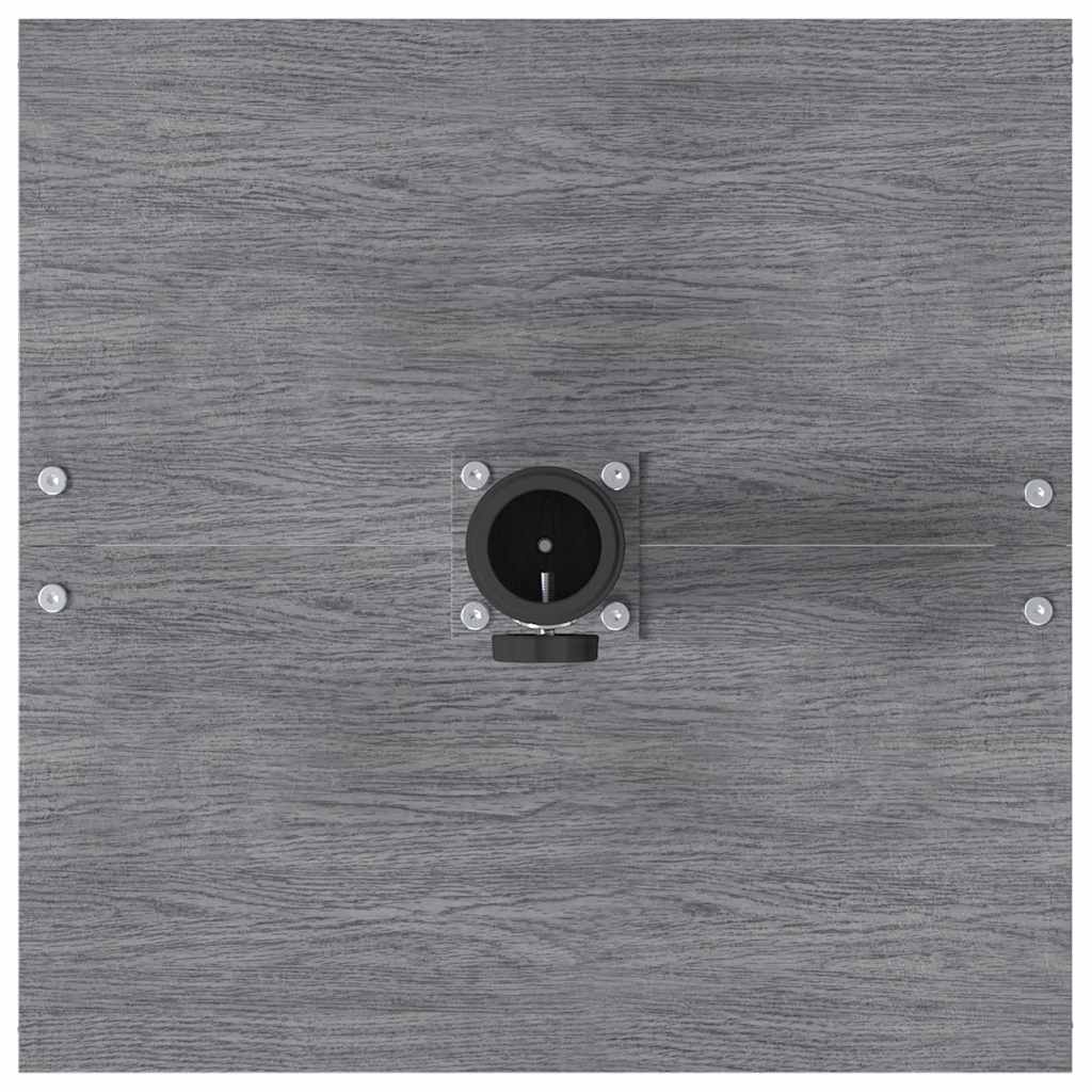 vidaXL Sonnenschirmständer Dunkelgraue Holzoptik 45 x 45 x 31 cm