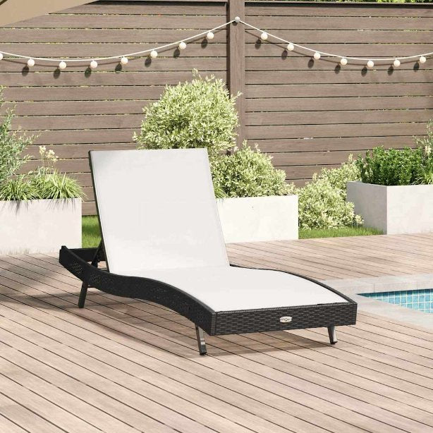vidaXL Sonnenliege 197 x 70 x 82 cm Poly-Rattan